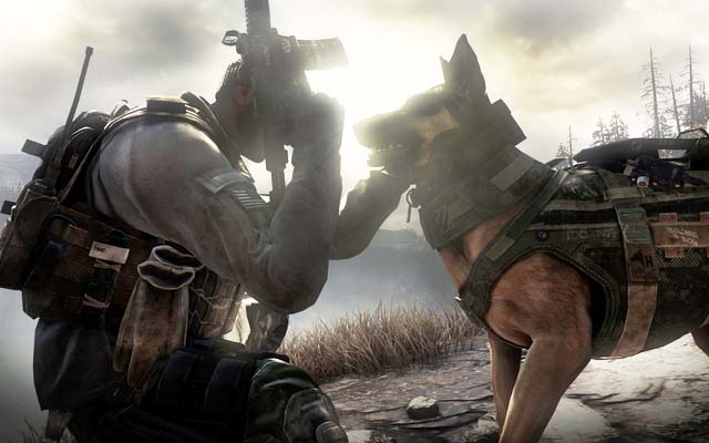 There's a new character in the game Call of Duty, and this addition is a dog named Riley.