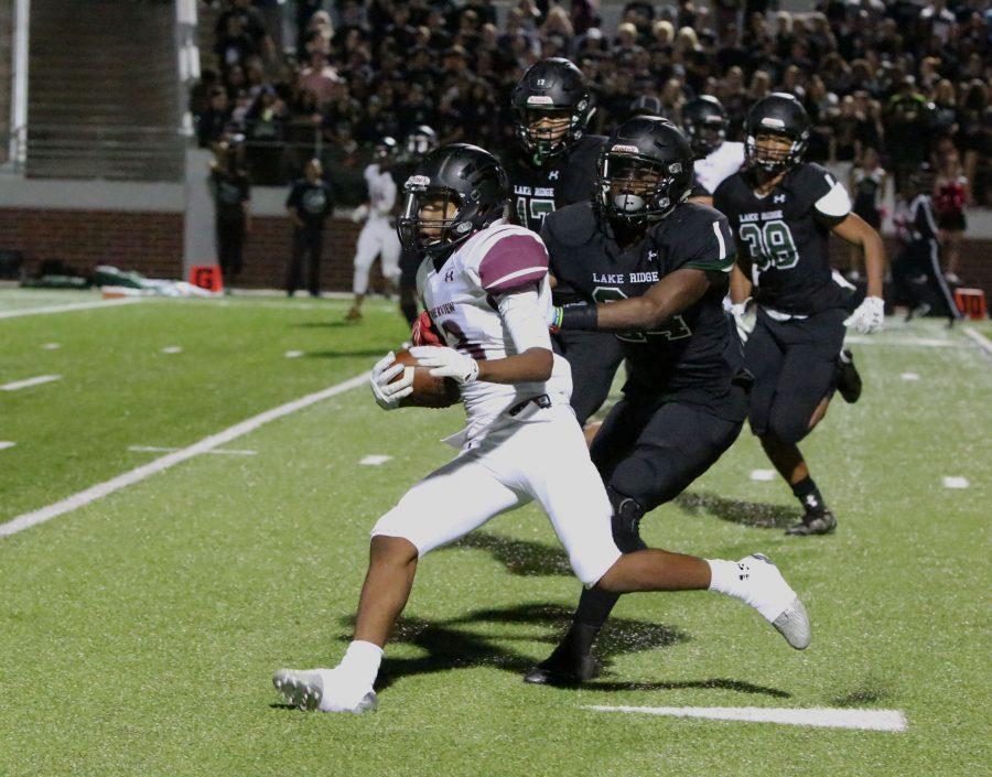 Timberview varsity football team wins against Lake Ridge HS with a score of 35-7. 