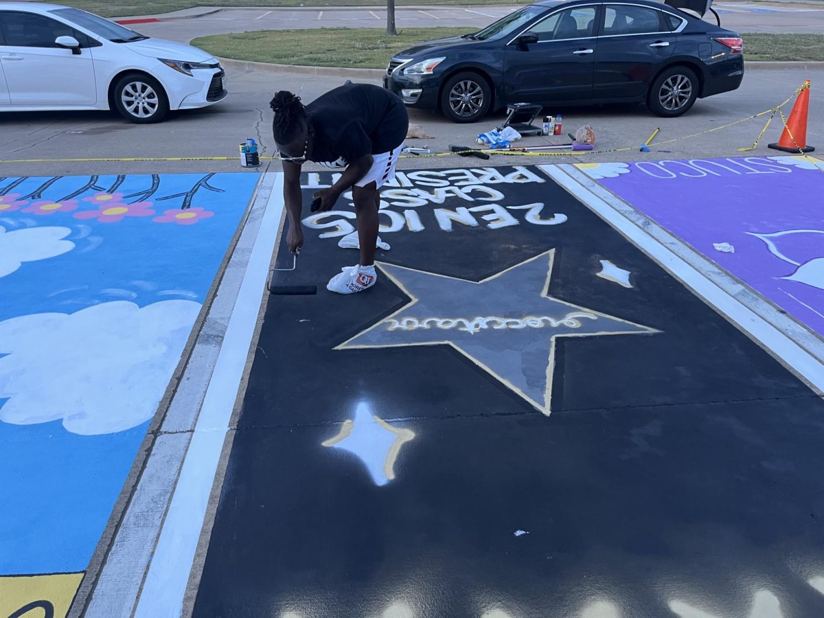 Seniors Paint Parking Spots